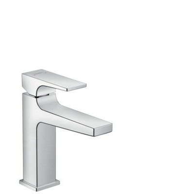 Hansgrohe Metropol 1 greeps wastafelkraan - 110 met rechte greep - met trekwaste - hoogglans chroom