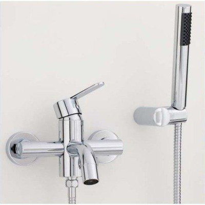 Nemo Spring Lana mitigeur de bain monocommande avec ensemble de douche montage mural chrome