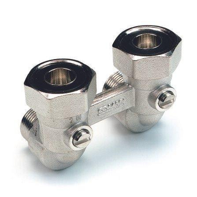 Comap Bloc de raccordement inférieur 2 tuyaux coudé 3/4 xM22