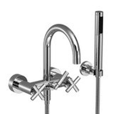 Dornbracht Tara robinet de baignoire avec inverseur et raccords, garniture incluse chrome