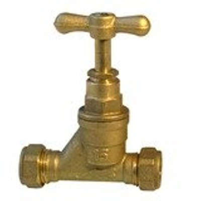 Go by Van Marcke robinet d'arrêt à compression en cuivre eau Ø15mm x Ø15mm cuivre