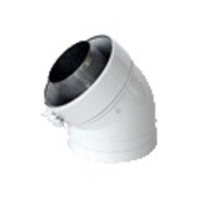 Burgerhout coude concentrique alu fix 45° 80/125mm