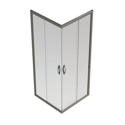 GO par Van Marcke Belo accès d'angle portes mortier jointuresantes 800x800x1900mm verre easy clean 6mm profils en aluminium chromé réglable 765-790mm