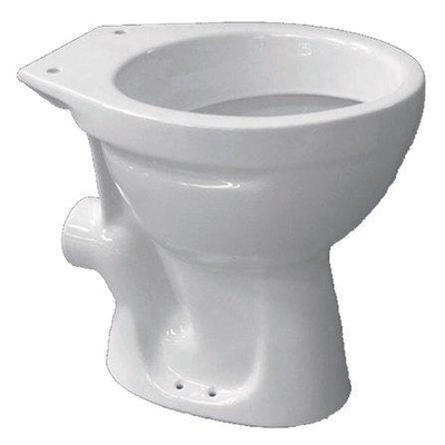 Nemo Go vrijstaande wc pot 47,6x35,7x39,1cm porselein wit muuraansluiting zonder zitting