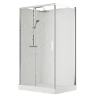 Nemo Spring Vidrio Douchecabine links - 120x90cm - schuifdeur - vaste wanden - veiligheidsglas