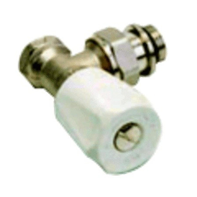 SAR Robinet d'arrêt de radiateur coudé 1/2 auto-étanche Kvs 1,90 m3 h 408U