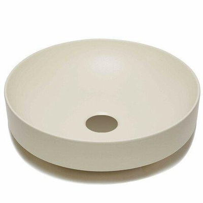 GO by Van Marcke waskom - 40x40x9cm - opbouw - rond - porselein - zachte vanille (beige) OUTLETSTORE