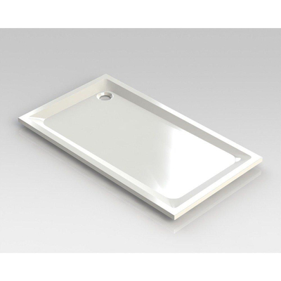 Nemo Spring Horus receveur de douche acrylique 160x90x4.5cm évacuation D90 blanc sans jeu de pieds épaisseur 4 mm