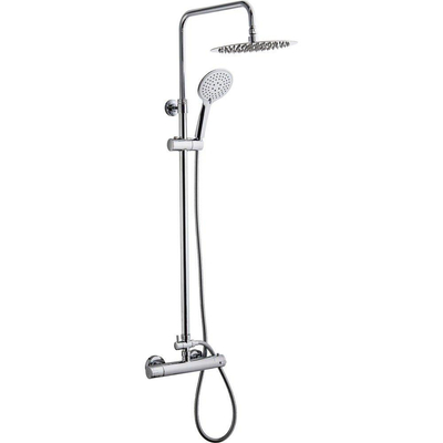 GO by Van Marcke Cocoon opbouw regendoucheset – thermostatisch – Ø25 cm hoofddouche – 3-standen handdouche – chroom