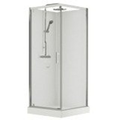 Nemo Spring Vidrio Cabine de douche - 90x90cm - porte pivotante - paroi fixe - verre de sécurité - réglable - thermostatique