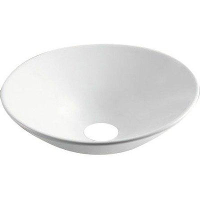 GO by Van Marcke Juno semi-inbouwwastafel rond 42,5x42,5x16,5cm porselein wit