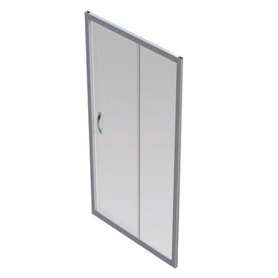 GO by Van Marcke Belo schuifdeur 100x190cm 6mm easy clean glas profielen aluminium verchroomd regelbaar 960-1010mm