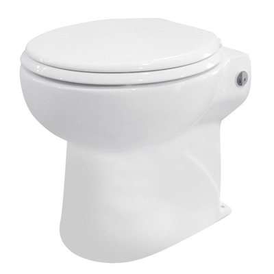 enkel George Bernard lichten Nemo Go staand toilet met vermaler met dubbele spoeling 24 Liter met  zitting - TR6 - Sanitairwinkel.nl