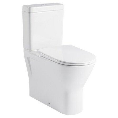Nemo go pack xcomfort toilettes debout surélevées 45 cm sans rebord connexion murale h/pk 18 cm avec siège mince softclose blanc