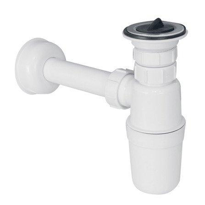 Nemo Go Siphon pour lavabo avec bonde 54xD32 avec tuyau d'évacuation blanc