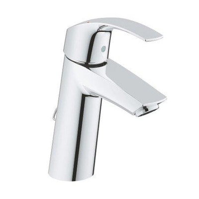 Grohe Eurosmart wastafelmengkraan MSize metalen hendel SilkMove 28 mm cartouche met keramische schijven verzonken ketting chroom