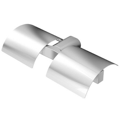 Geesa Wynk Porte-rouleau de papier toilette double avec clapet Chrome