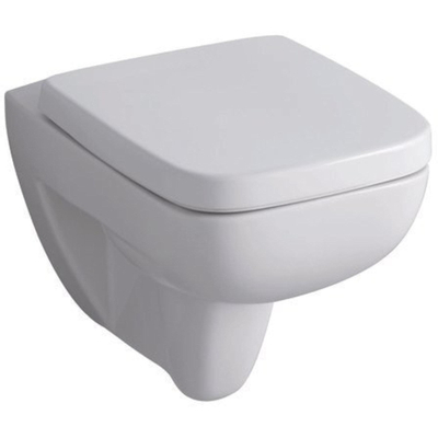 Geberit Renova plan WC suspendu - avec couvercle - 54cm - avec bord d'évacuation - fond creux - blanc