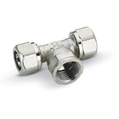 Go by Van Marcke Pex Alu klem T-stuk Ø26mm x 4/4 x Ø26mm chromé