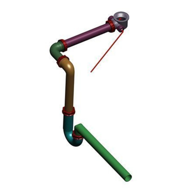 Nemo Spring Smart buissifon voor meubelen D 32mm plaatsbesparend kunststof wit