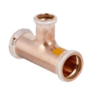 Geberit Mapress T stuk verlopend koper gas - 28 - 22 - 28mm - koper