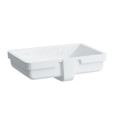 Laufen Living city lavabo à encastrer 49x31cm sans trou pour robinet blanc