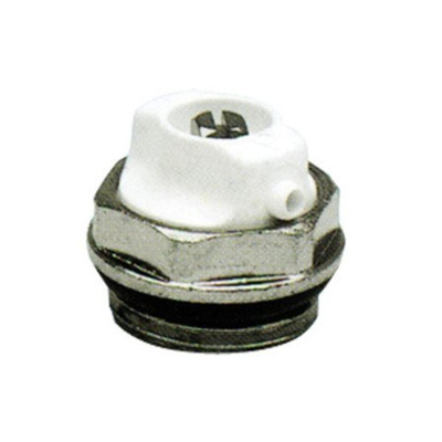 Go by Van Marcke radiatorstop met ontluchter sleuf 1/8M verchroomd (per 3)