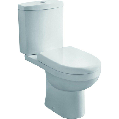 Nemo Go Riele PACK staand toilet S (AO) uitgang 780 x 635 x 375 mm porselein wit met dunne softclose en takeoff zitting met jachtbak TWEEDEKANS