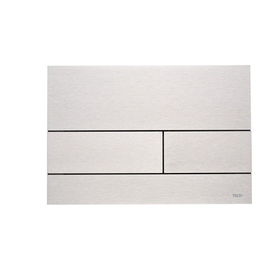 Tece Square II plaque de commande duospoel technique incl. cadre d'encastrement métal inox brossé
