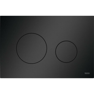 Tece Teceloop - Plaque de commande WC - plastique - technologie de double chasse - noir mat