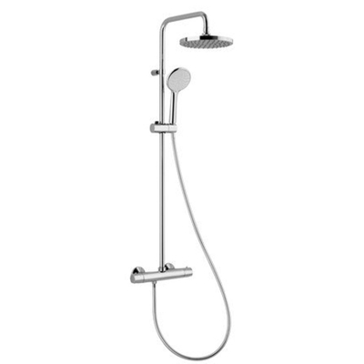 Nemo Spring ormea colonne de douche thermostatique chromé avec disques céramiques économie d'énergie avec pomme de douche anti-calcaire 38 arrêt de sécurité 11lmin acs belgaqua