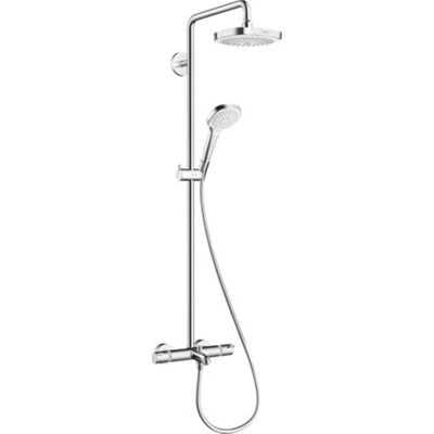 Hansgrohe Croma select s 180 2jet showerpipe voor bad chroom wit