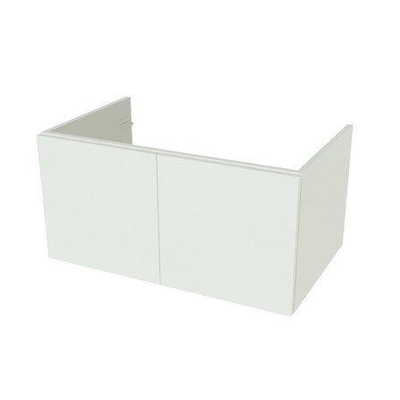 Nemo Start Stella meuble bas B800 x H400 x P495 mm 2 portes sans poignées couleur blanc