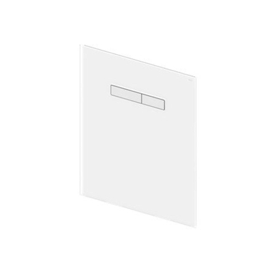 Tece Lux plaque de commande verre blanc touches blanches