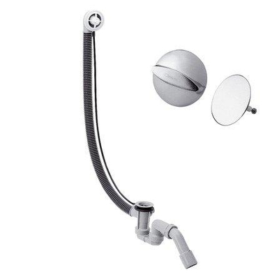 Hansgrohe Flexaplus garniture de baignoire - ouverture d'évacuation D52mm - raccord D40/D50mm - pour baignoires spéciales - avec set de finition - chrome