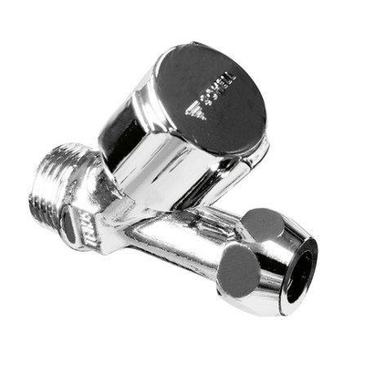 Schell robinet d''angle de réglage avec siège incliné sans rosace avec raccord à vis de serrage laiton 12M x 38M