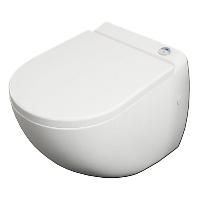 GO by Van Marcke hangtoilet – met geïntegreerde vermaler – spoeling 2/4 liter – met zitting – glans wit