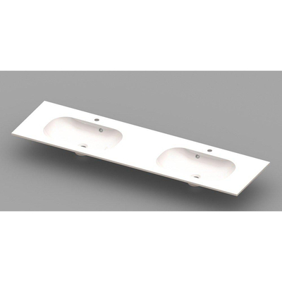 Nemo Spring Ovum lavabo-meuble 1800 x 500 x 200 mm avec trop-pleins marbre de synthèse blanc