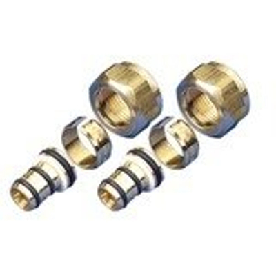 Go by Van Marcke Pex Alu raccord de connexion à compression M22mm x PexØ16mm chromé