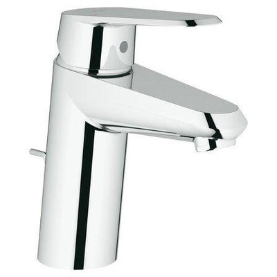 Grohe Eurodisc Cosmopolitan Wastafelmengkraan - metalen hendel - keramische schijven - automatische lediging - flexibele aansluitslangen - koersbegrenzer - chroom