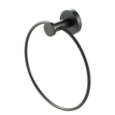 Geesa Nemox Handdoekring Black Handdoekhouder - zwart