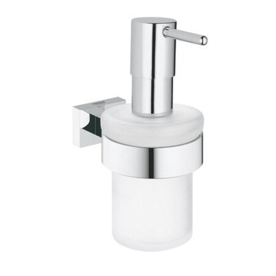 GROHE Essentials Cube Distributeur de savon - 160ml - avec support - montage mural - chromé