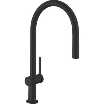 Hansgrohe Talis M54 Mitigeur de cuisine - douchette extractible 1 type de jet - noir mat