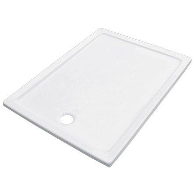 GO by Van Marcke Eden receveur de douche acrylique blanc 100x80x3.5 cm inaltérable conserve une brillance intacte insonorisant facile à nettoyer couche de fond et couche fibre renforcées de 16 mm