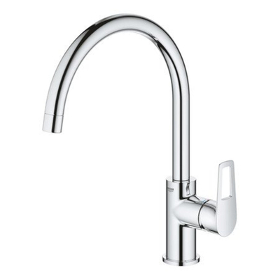 Grohe BauLoop Keukenkraan - hoog - draaibare uitloop - chroom