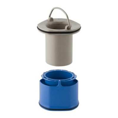 Geberit dompelbuis en drager - voor douchesifon D90 - 2006 - 2017 - blauw grijs