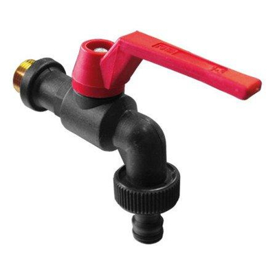 Go by Van Marcke robinet de jardin longue poignée rouge type Gardena 1/2M 16bar PP noir