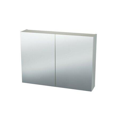 Nemo Spring Nebulo spiegelkast - 80x65x17.8cm - 2 deuren - glazen leggers - met stopcontact - zonder schakelaar - White Standard