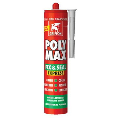 Griffon poly max fix&seal express tube à 300 gr gris