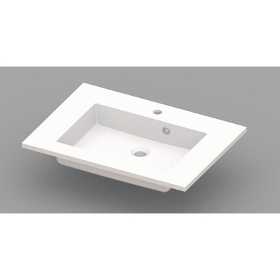 Nemo Spring Coste lavabo-plan pour meuble 700 x 500 x 200 mm avec trop-plein blanc marbre de synthèse